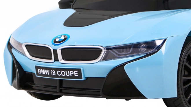BMW I8 Lift Auto a Batteria Blu + telecomando + avvio lento + cinture a 3 punti + MP3 USB + LED