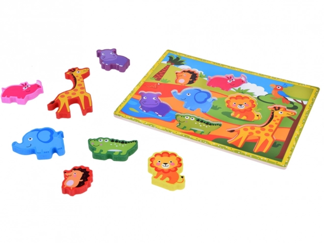 Puzzle in legno safari animali