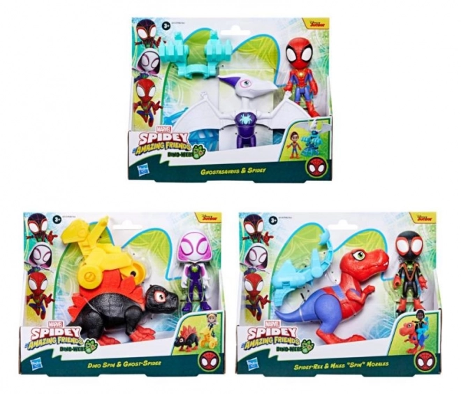 Amici straordinari di Spider-man con dinosauro e accessori