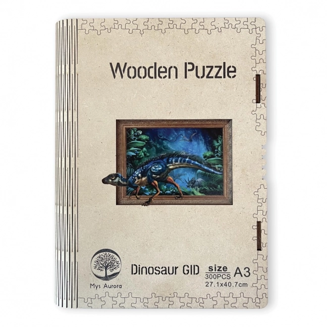 Puzzle in legno Dinosauro A3 luminescente