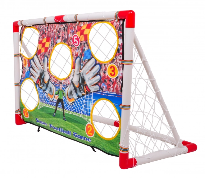 Mega porta da calcio con bersaglio