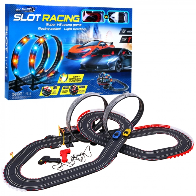 Pista da corsa per bambini con loop e illuminazione