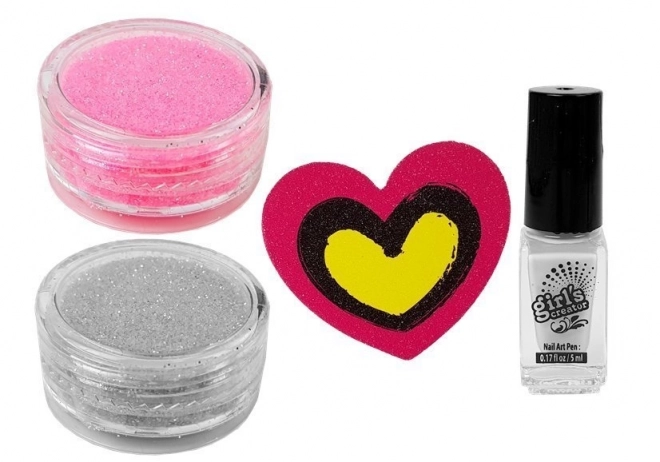 Set di Smalti con Dispenser di Glitter e Modelli