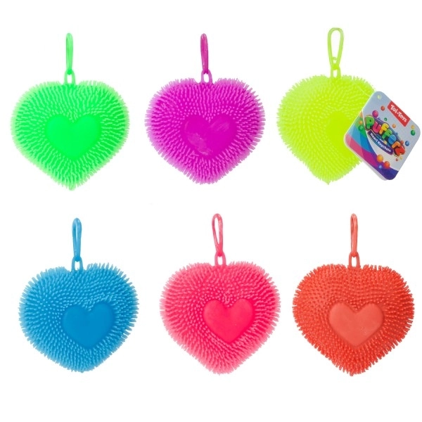 Portachiavi cuore antistress in silicone 11cm 6 colori