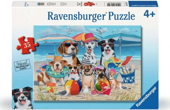 Puzzle Amici Animali sulla Spiaggia 35 Pezzi