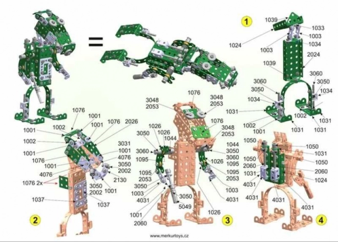 Costruzioni elicottero Merkur - Set di 40 modelli