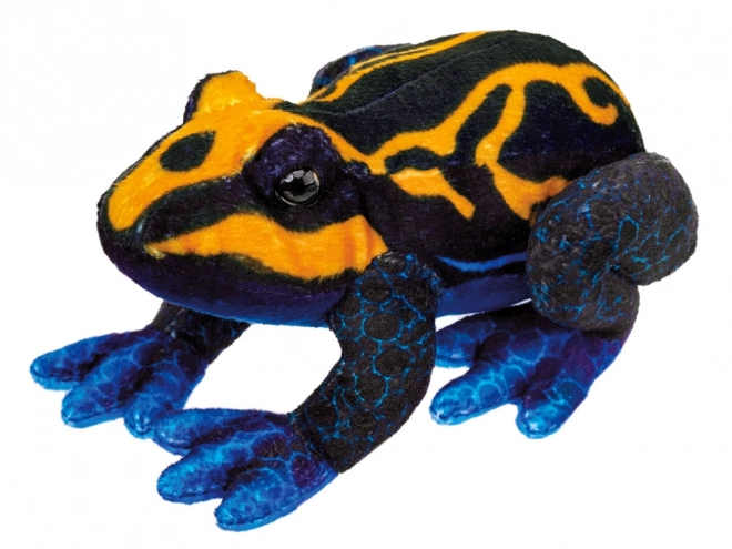Colorata ranocchia di peluche arancione e nera 13cm