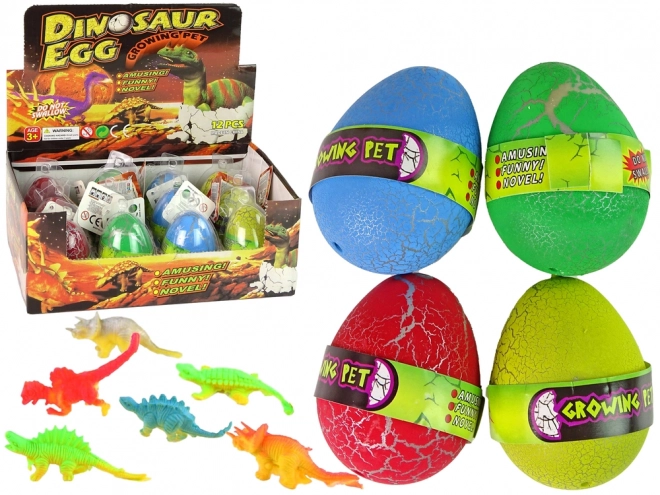 Uovo magico di dinosauro che si schiude crescendo 6 cm