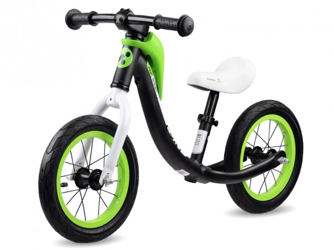 Bicicletta senza pedali RoyalBaby Pony Sprint 12 pollici nera – verde