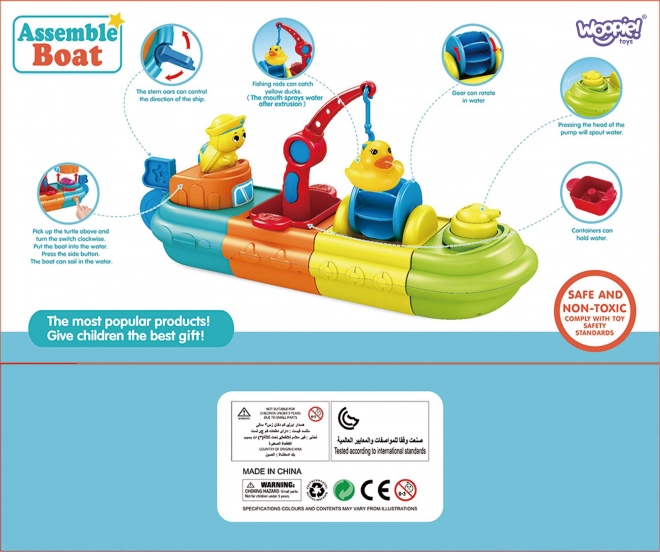 Barca giocattolo da bagno per bambini Woopie