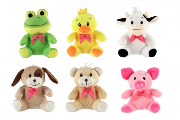 Peluches animali con fiocco 16cm