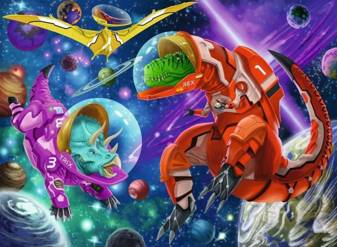 RAVENSBURGER Puzzle Dinosauri nello spazio XXL 200 pezzi