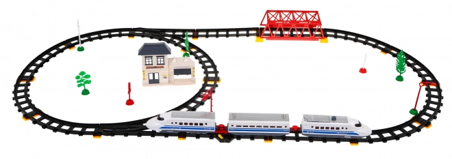 Grande treno con binari per bambini 3+ treno con vagone e accessori 56 pezzi