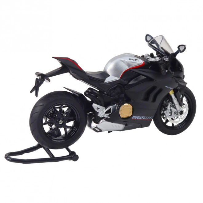 Motociclo sportivo in metallo nero V4