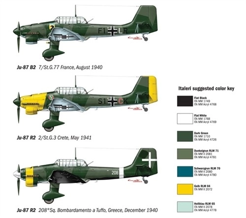 modellino aereo da costruire Ju-87 Stuka B2