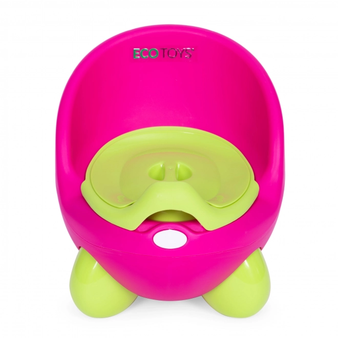 Vasino per bambini con seduta rimovibile e piedi antiscivolo rosa-verde ECOTOYS