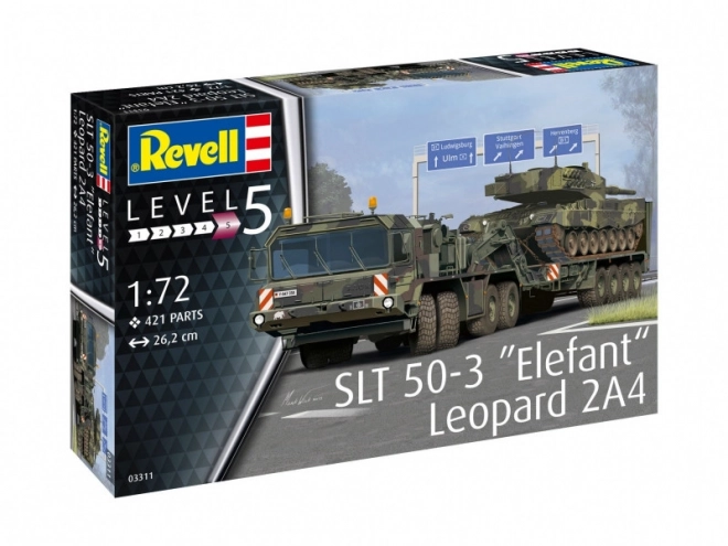 Modello in plastica Elefant SLT 50-3 + Leopard 2A4