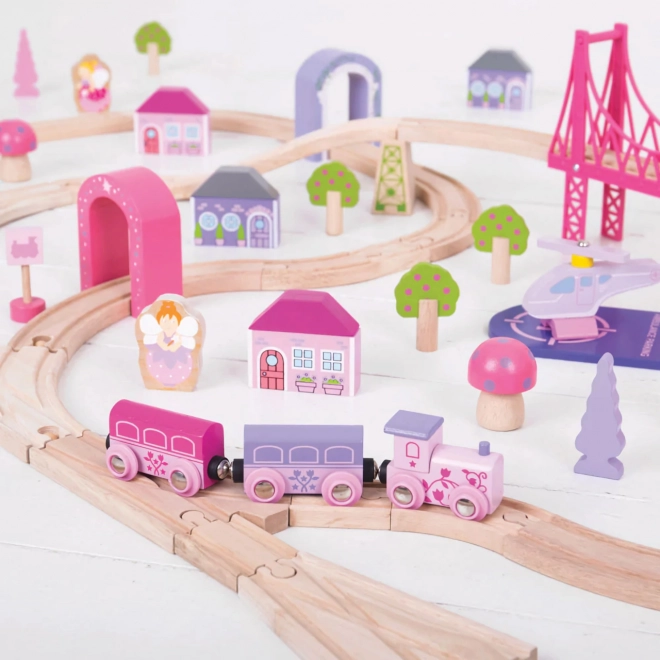 Grande Ferrovia di Legno della Principessa Bigjigs Rail