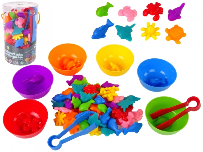 Gioco di Smistamento dei Colori Animali Marini