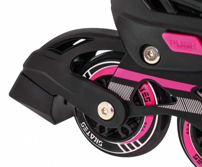 Set 4 in 1 Pattini a rotelle, rollers e pattini da ghiaccio per bambini taglia 29-33 Rosa – Rosa
