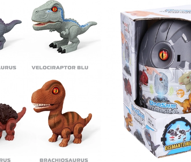 Dinosauro nell'uovo con effetti luminosi e sonori – set di costruzione