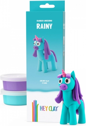 Masa Hey Clay Unicorni 3 confezioni, Piovosa