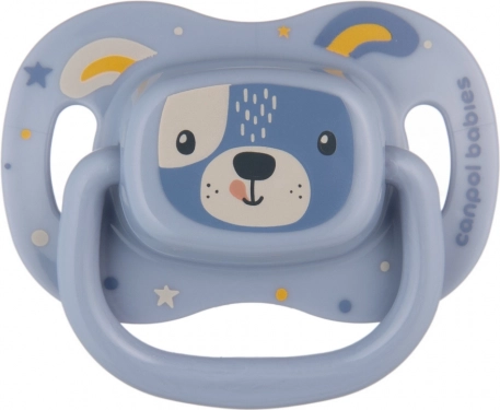 Canpol babies succhietto simmetrico in silicone Cute Animals 18m+ blu (1 pz)