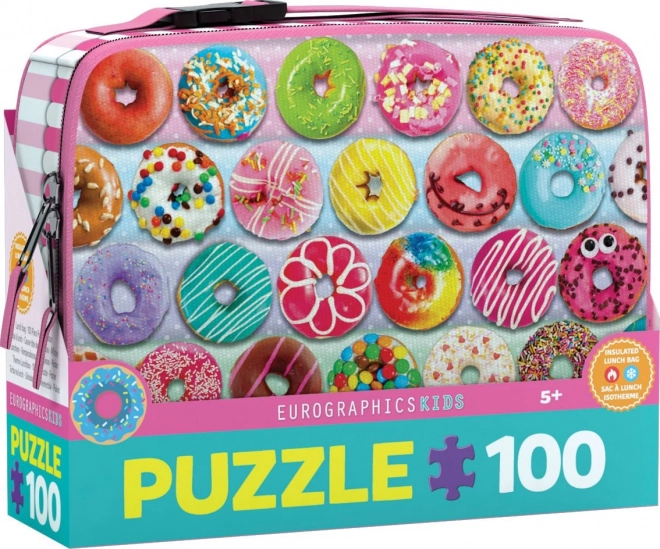 Puzzle Eurographics in scatola termica con Donuts 100 pezzi