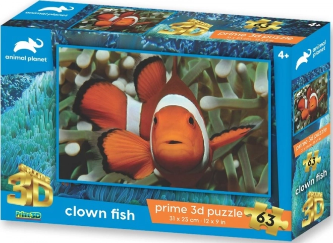 Puzzle 3D Animali del Pianeta: Pesce Pagliaccio 63 pezzi