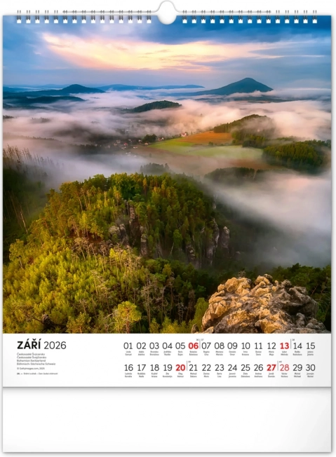 Calendario da parete Repubblica Ceca 2026