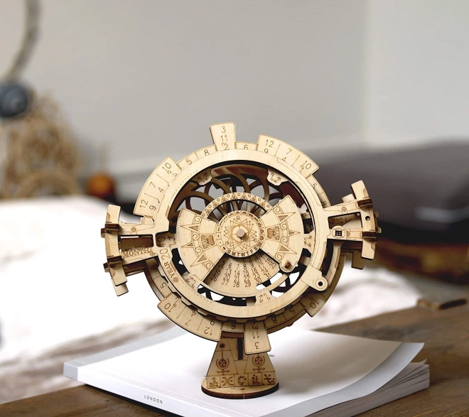 Calendario da Tavolo Meccanico in Legno RoboTime 3D