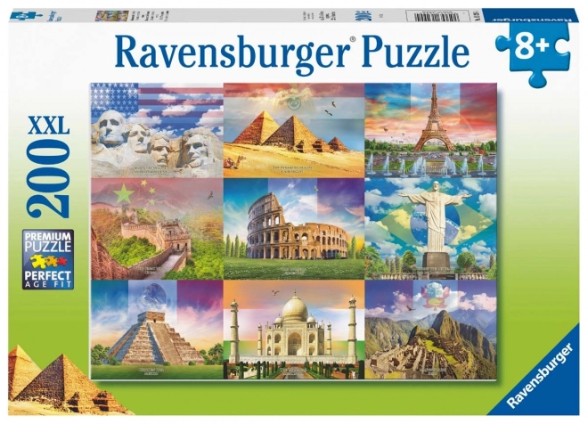 Puzzle Monumenti Mondiali XXL 200 Pezzi