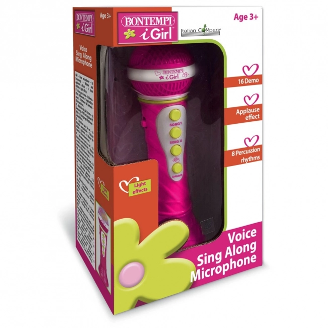 Microfono karaoke con effetti luminosi