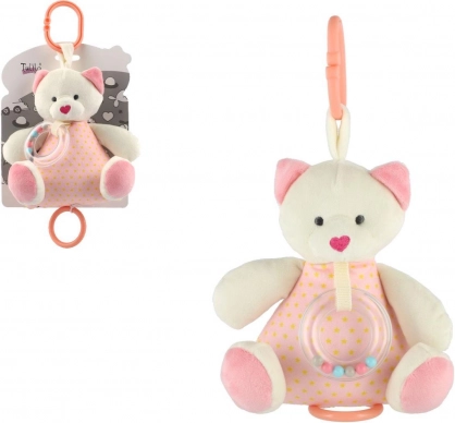 Orsetto musicale di peluche 18 cm rosa