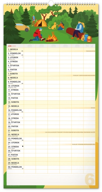 Calendario da parete pianificatore familiare XXL 2025