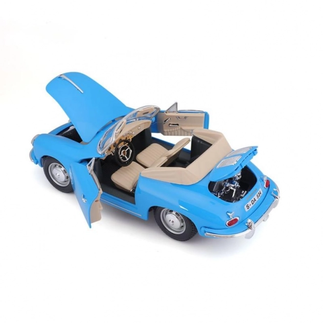 Modellino Porsche 356B Cabriolet 1961 Blu Bburago