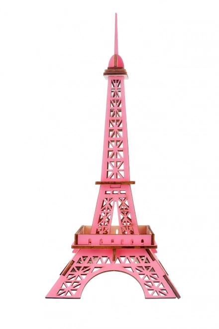 Puzzle 3D in legno Torre Eiffel rosa