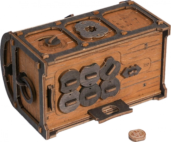 Treasure Chest Escape Room Puzzle 3D in Legno