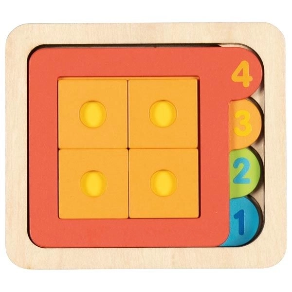 Puzzle stratificato forme e numeri