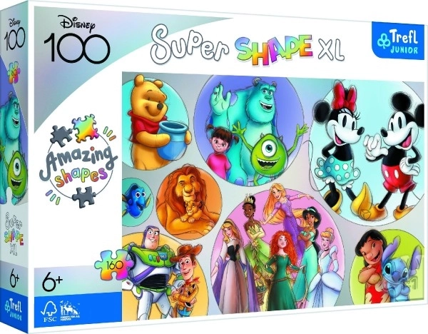 Puzzle Super Shape XL Mondo Colorato Disney 160 pezzi