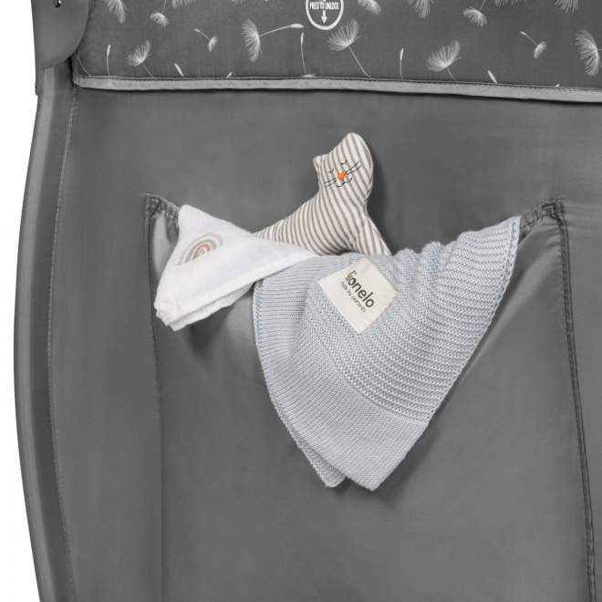 Lettino da viaggio per bambini Lionelo Stefi Plus grigio bianco