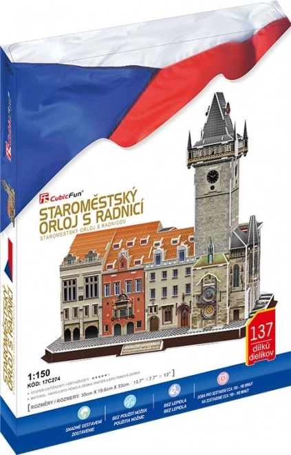 Puzzle 3D CubicFun Staroměstský orloj con municipio