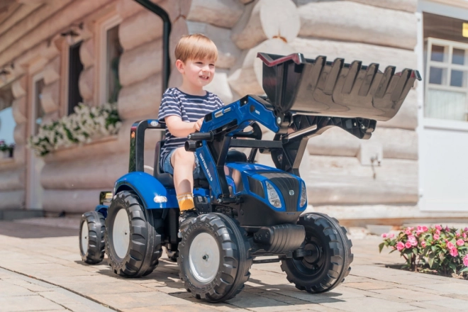 Trattore a Pedali con Rimorchio New Holland per Bambini