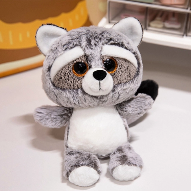 Giocattolo di peluche procione con occhi grandi 22 cm