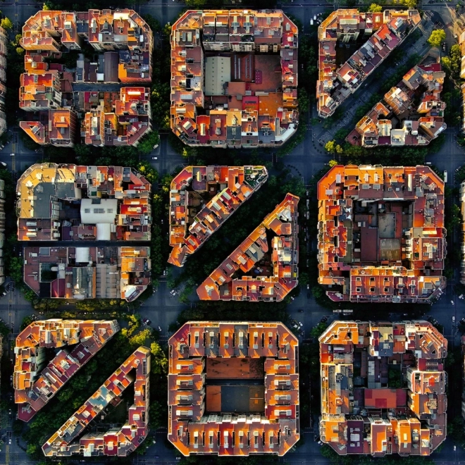 Calendario per appunti Barcellona 2026, 30 x 30 cm