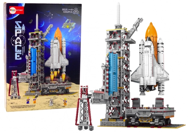 Set Costruzioni Stazione Spaziale con Razzo e Satelliti