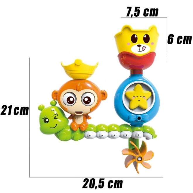 Gioco acquatico da bagno scimmietta con bicchiere