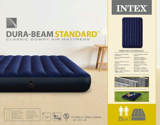 Materasso gonfiabile vellutato blu Intex