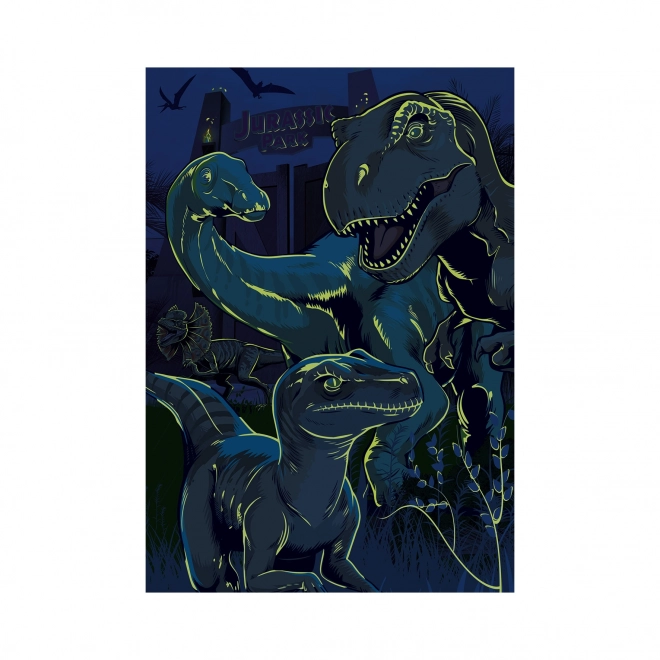 Puzzle luminoso XL 100 pezzi Jurassic World