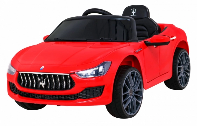 Maserati Ghibli batteria per bambini rosso + Telecomando + Avvio lento + EVA + MP3 USB + LED